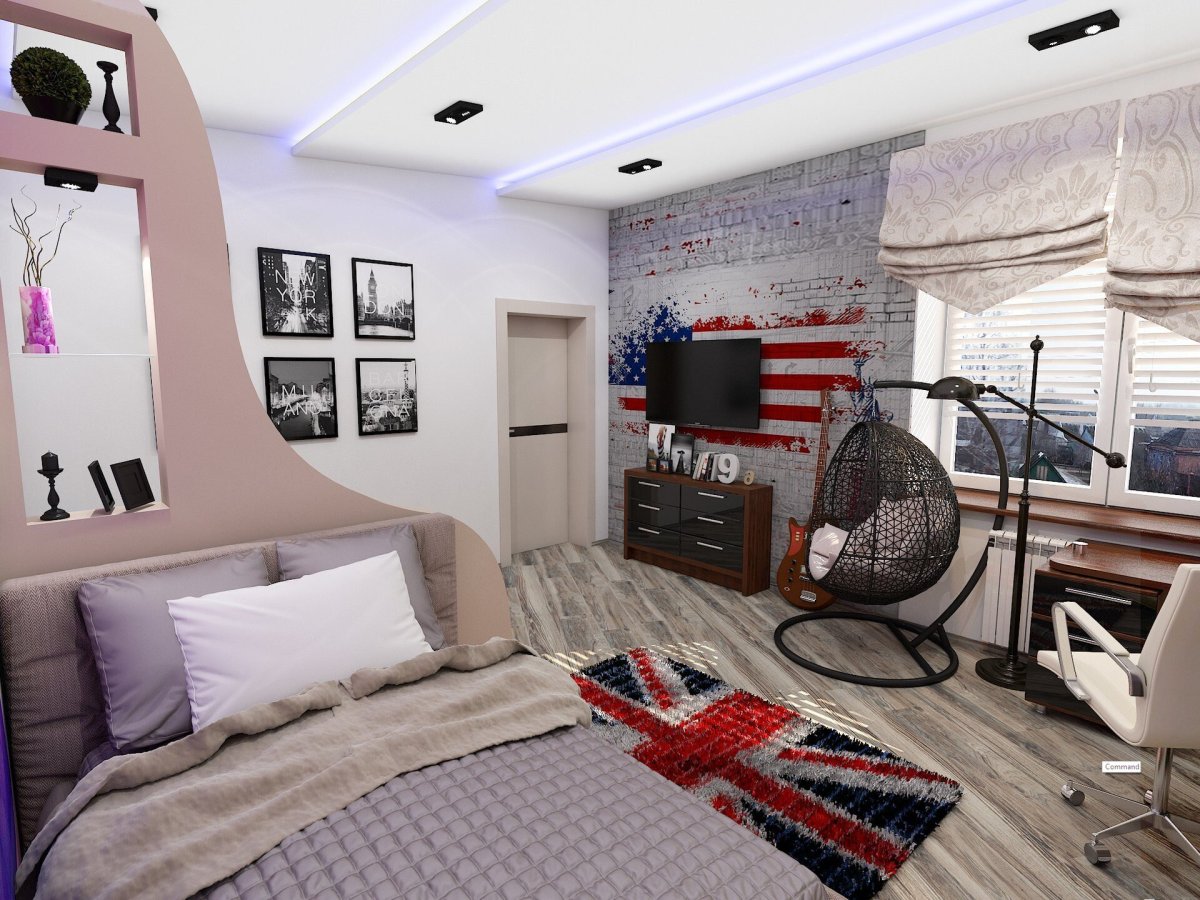 Маленькая комната для подростка девочки