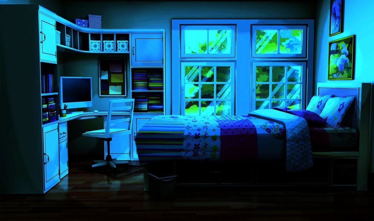 Комната с выключенным светом