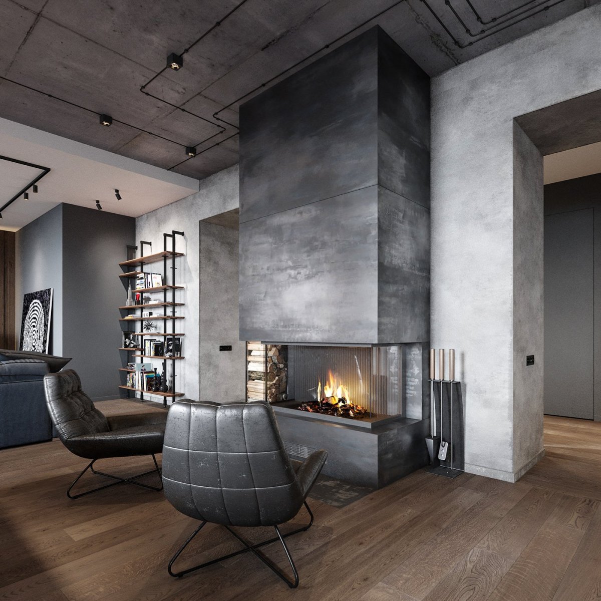 Камин в стиле Хэмптонс