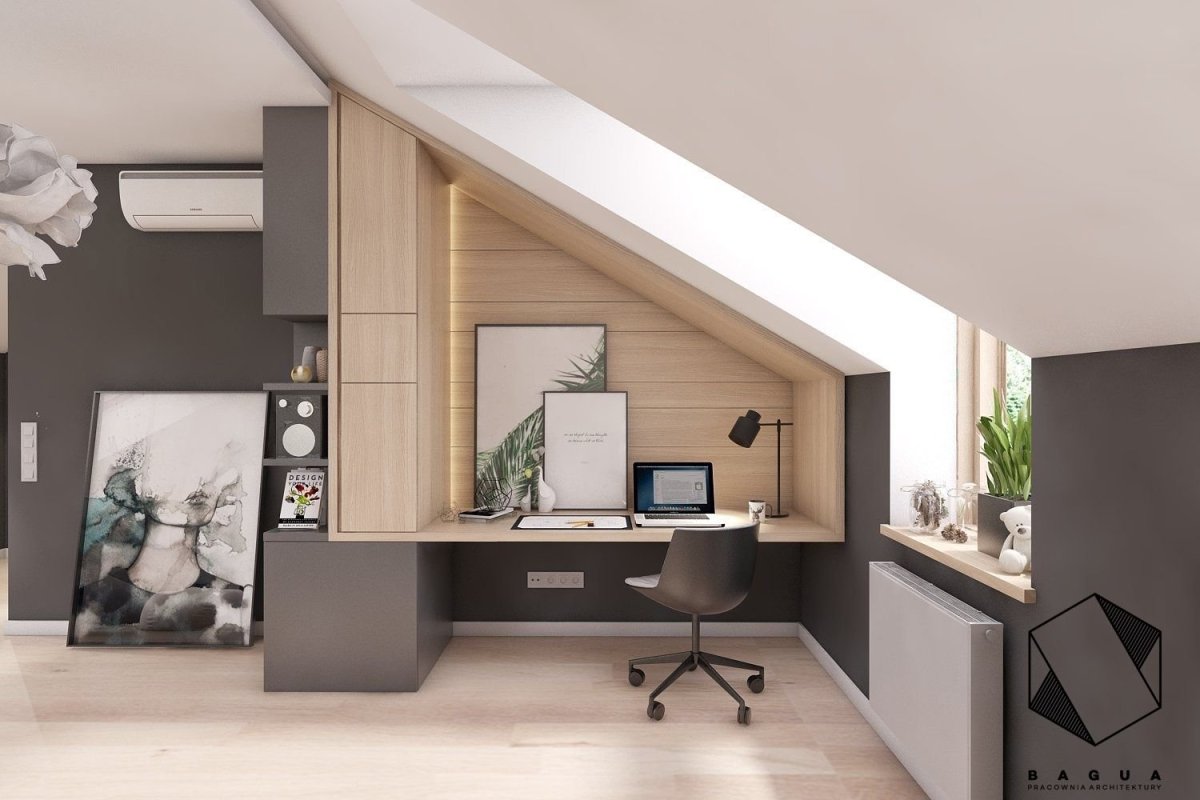 Детская комната для мальчика на мансарде