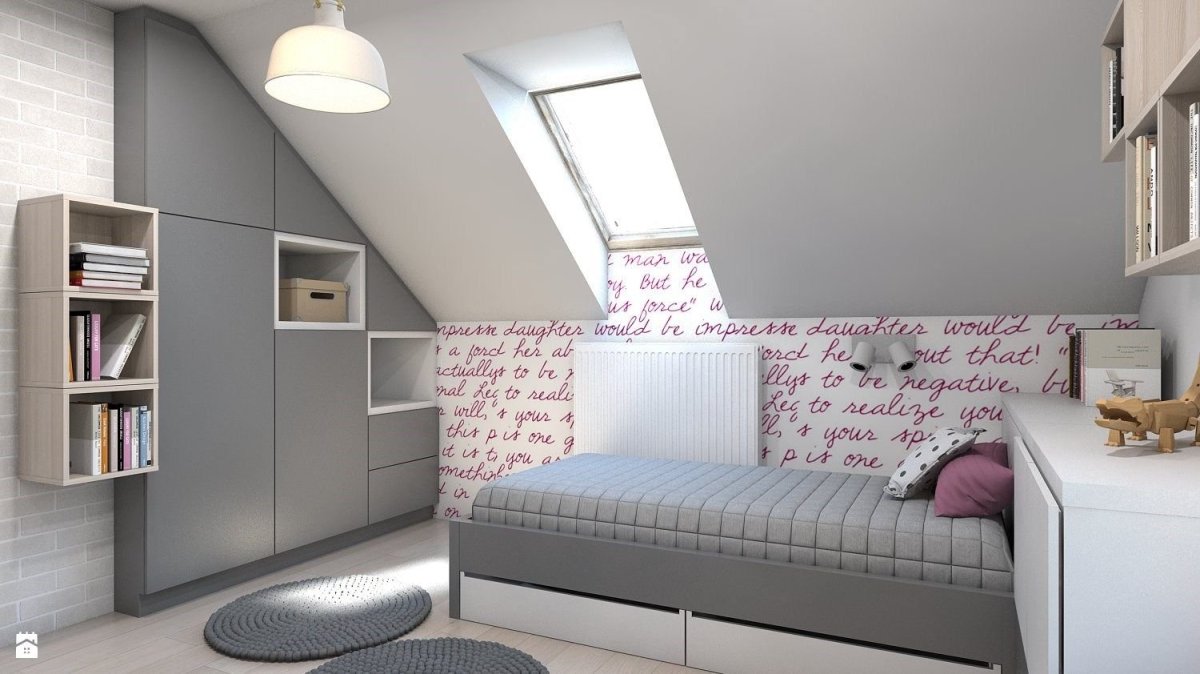 Мансардная комната для подростка