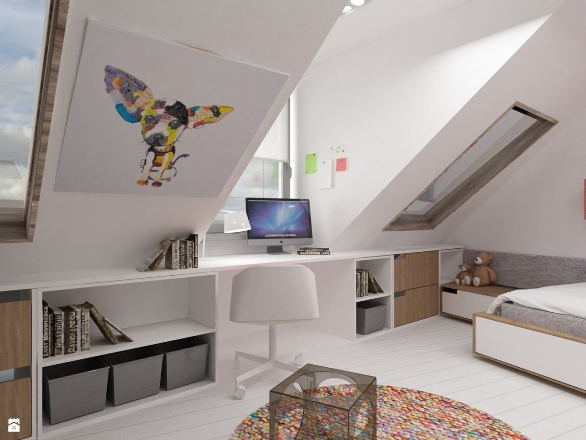 Детская для мальчика в мансарде