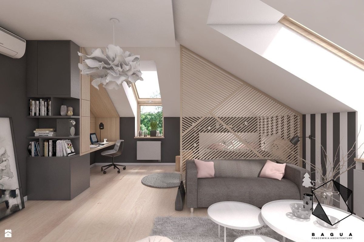 Мансардная комната для подростка