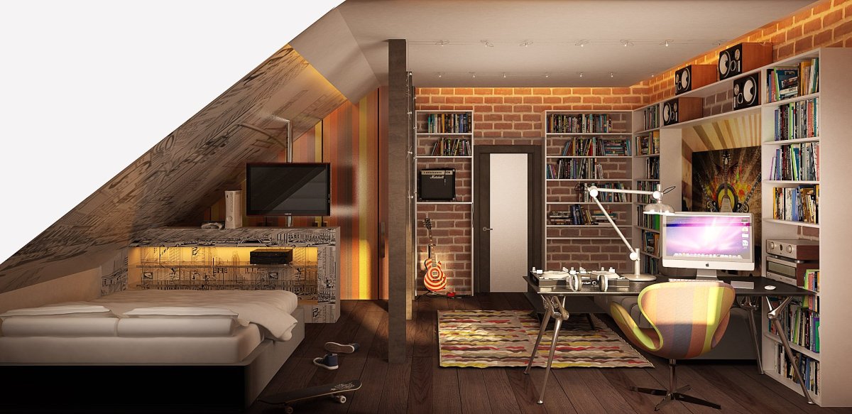 Детские комнаты на мансарде