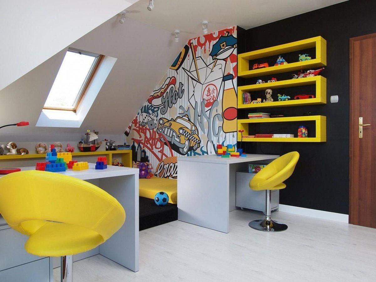 Комната для девочки 15 мансарда