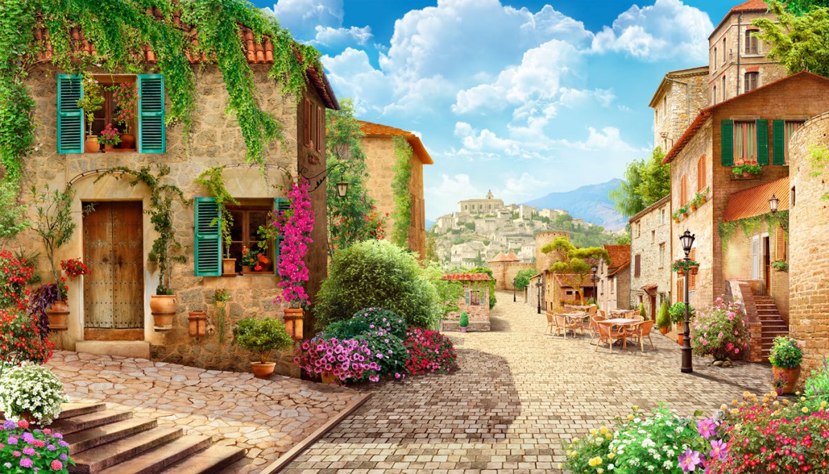 Фотообои Тенистая улочка