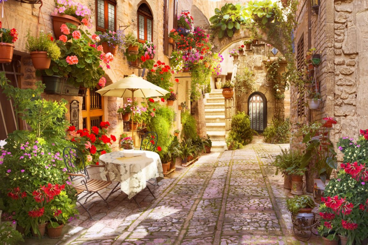 Фреска улочки Италии