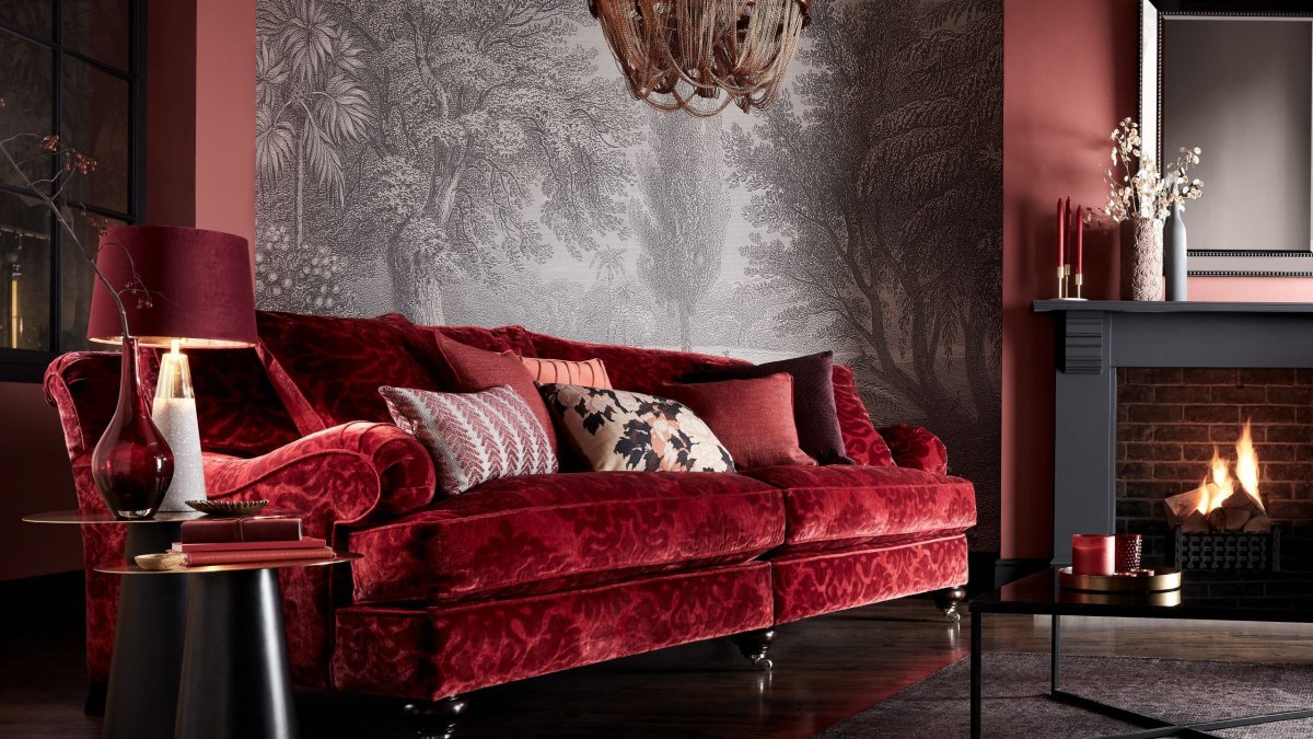 Цвет бургунди мебель