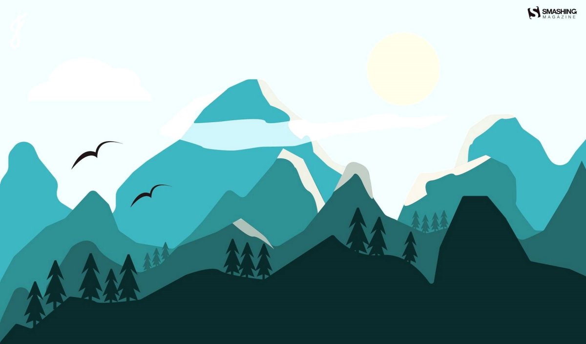 Flat Design горы