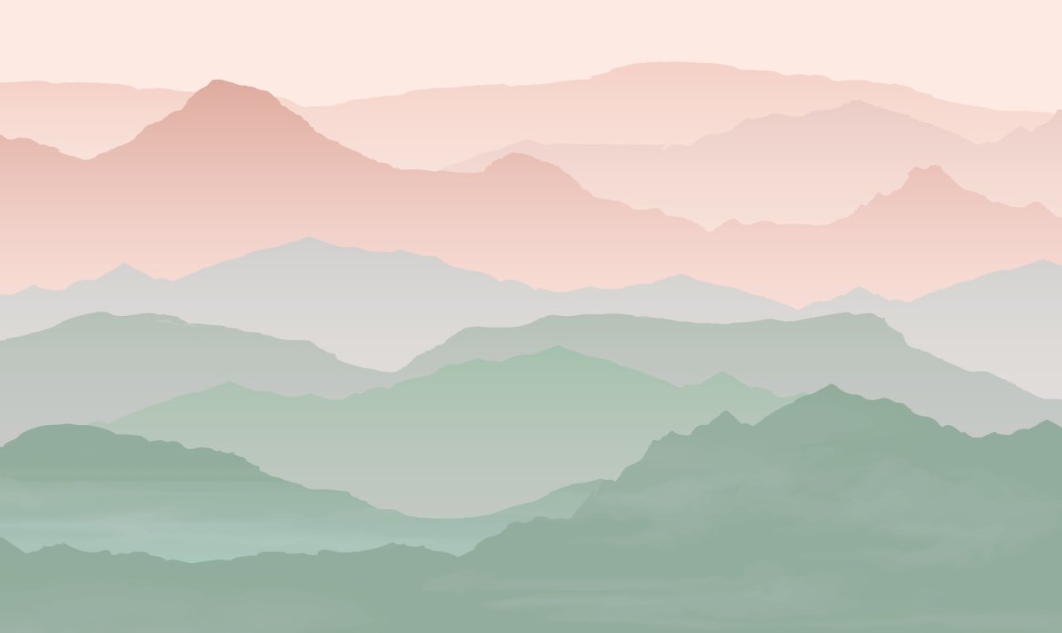 Горы в пастельных тонах
