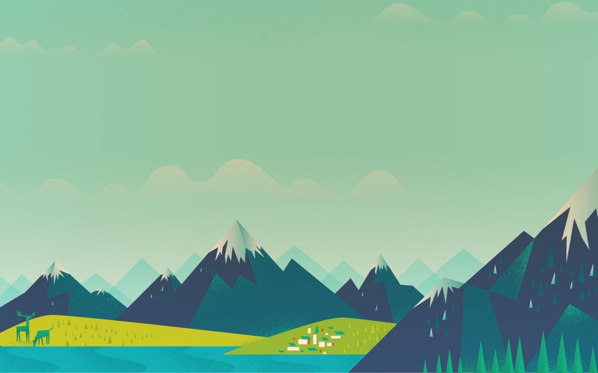 Пейзажи в стиле флэт