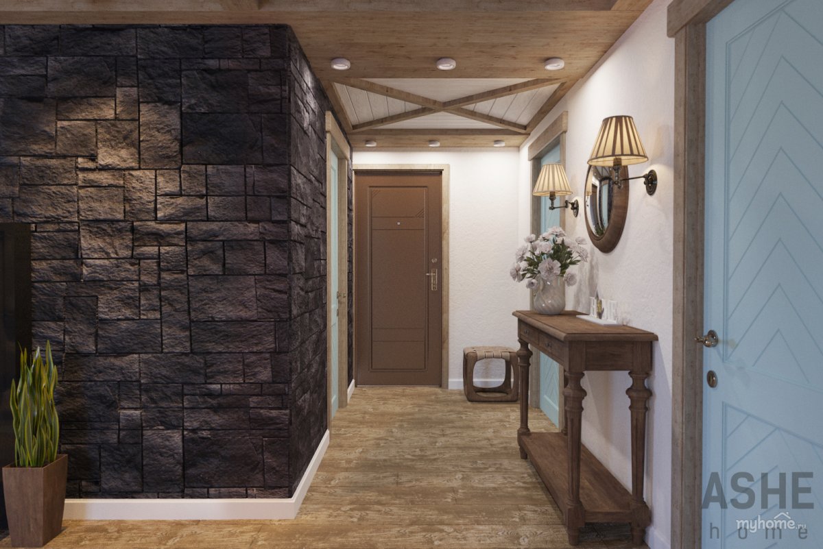 Прихожая в Каменном стиле