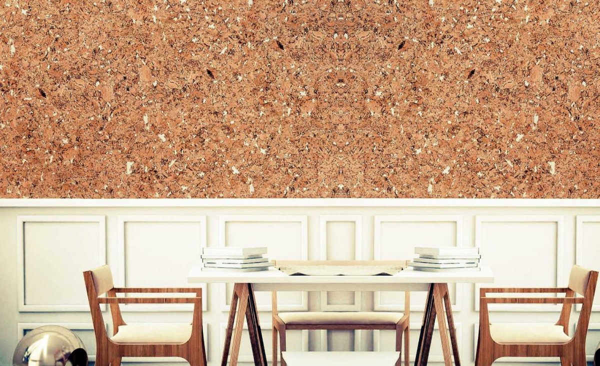Пробковая стена на кухне