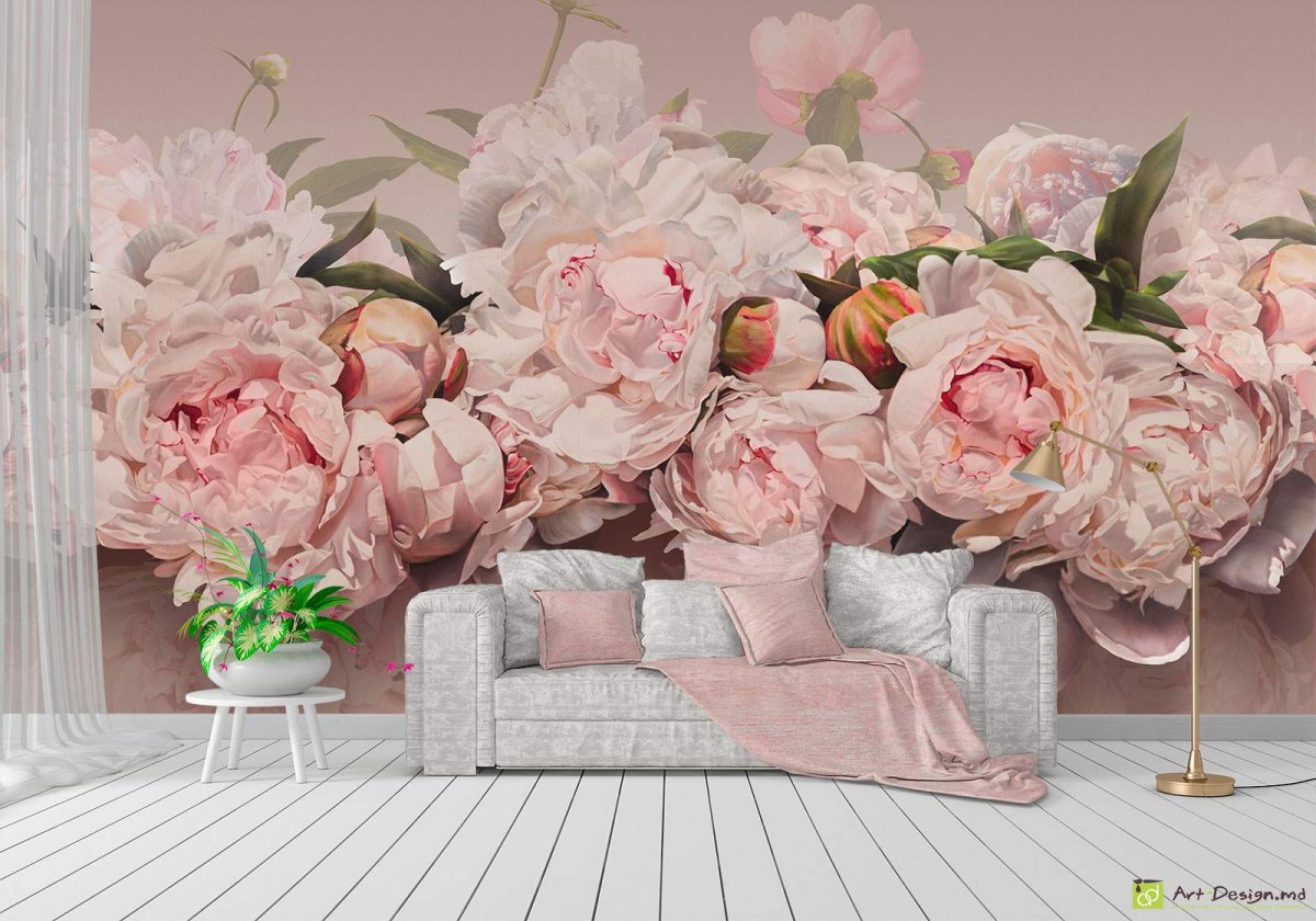 Итальянские обои пионы