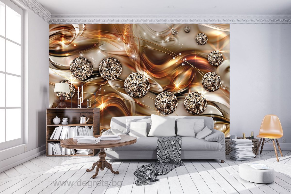 Флизелиновые фотообои 3д в спальне