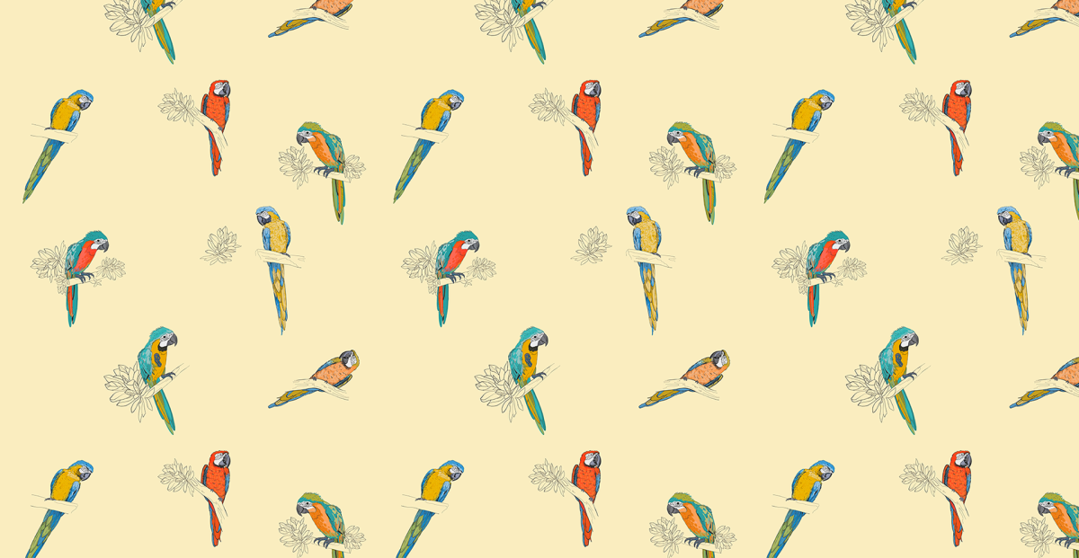 Паттерн бесшовный попугай