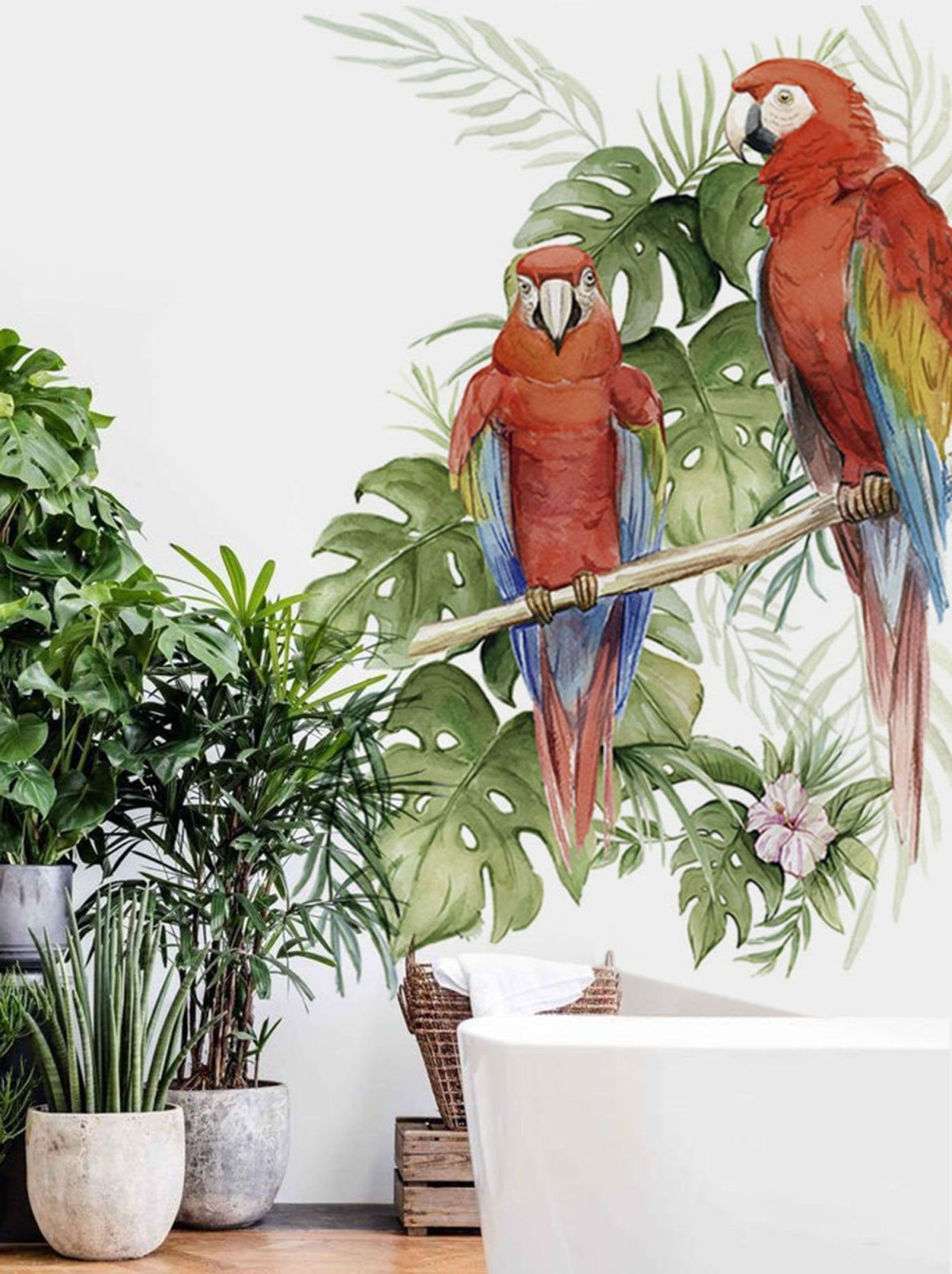Фотообои с попугаями для стен