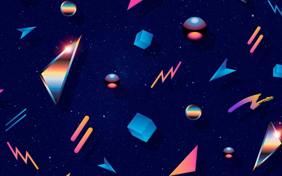 Паттерн в стиле 80-х