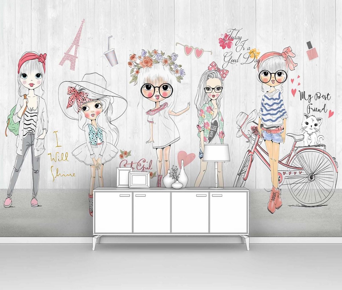 Обои модница детские