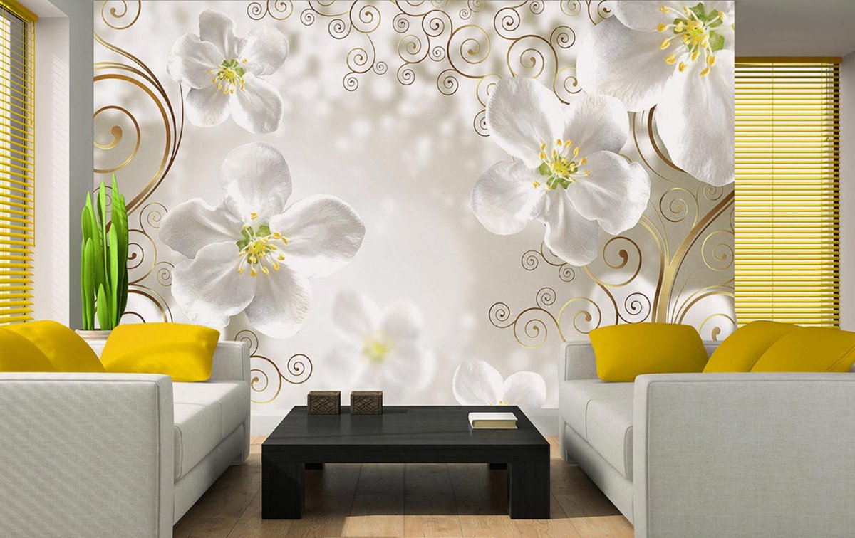 Фотообои 3д для стен в гостиную на флизелиновой основе