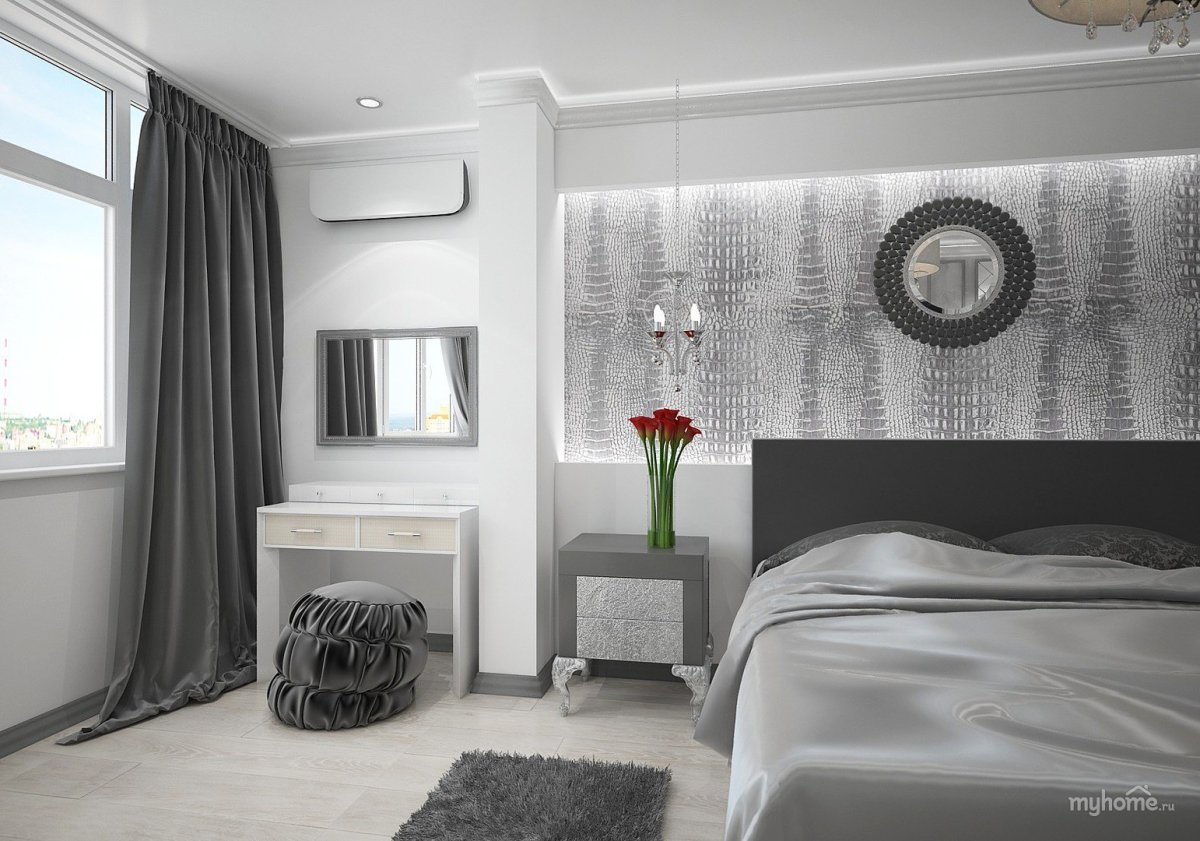 Интерьер квартиры в серо- пепельных тонах