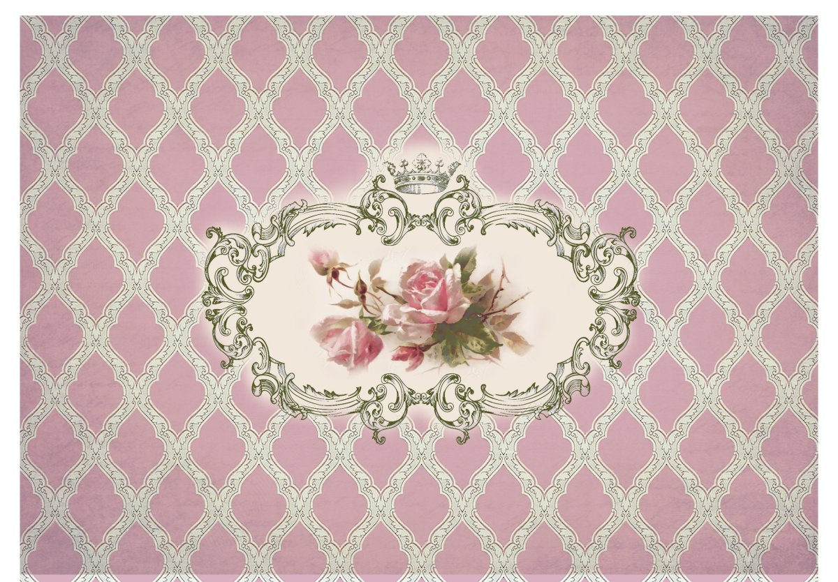 Королевский фон для декупажа в розовом цвете