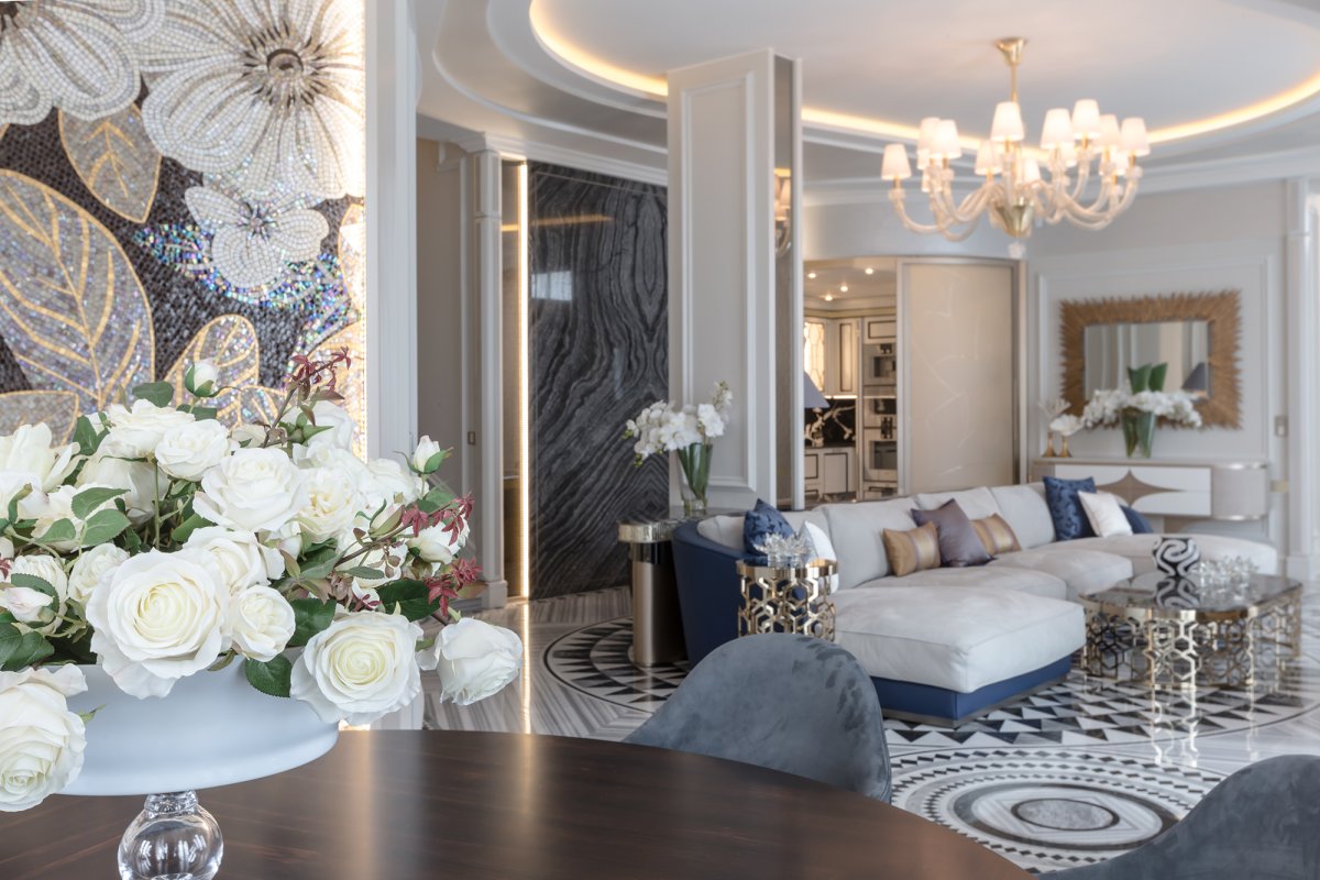 Дизайн гостиной в Монако