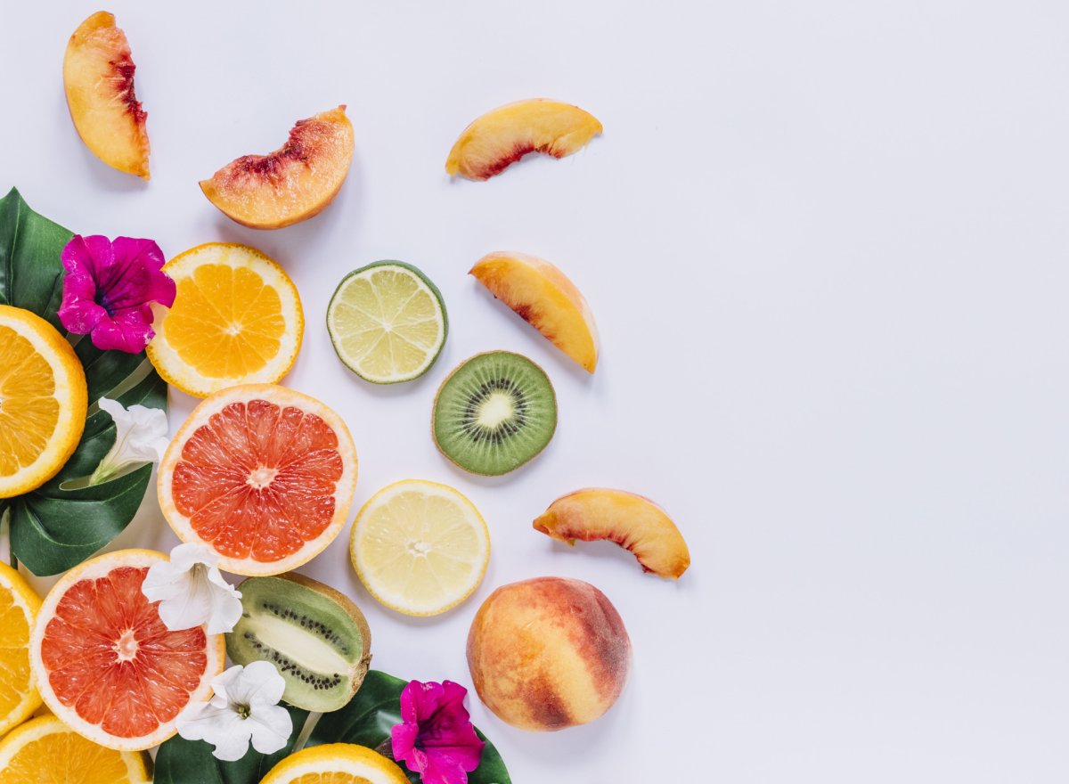 Фрукты вид сверху