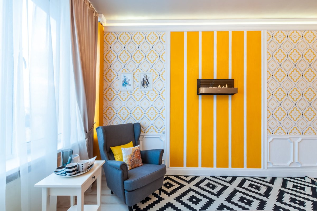 Полоски в интерьере