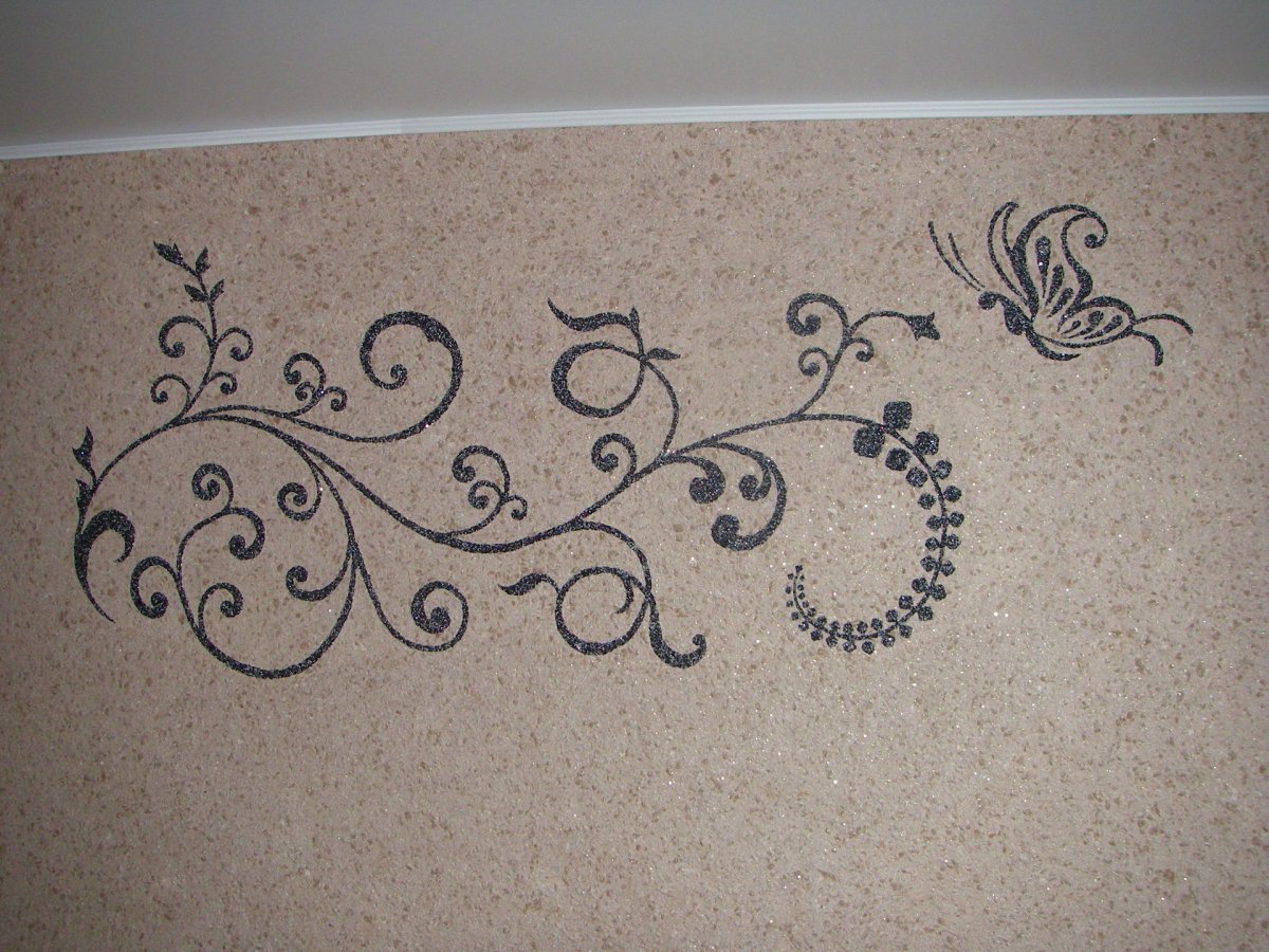 Рисунки из жидких обоев