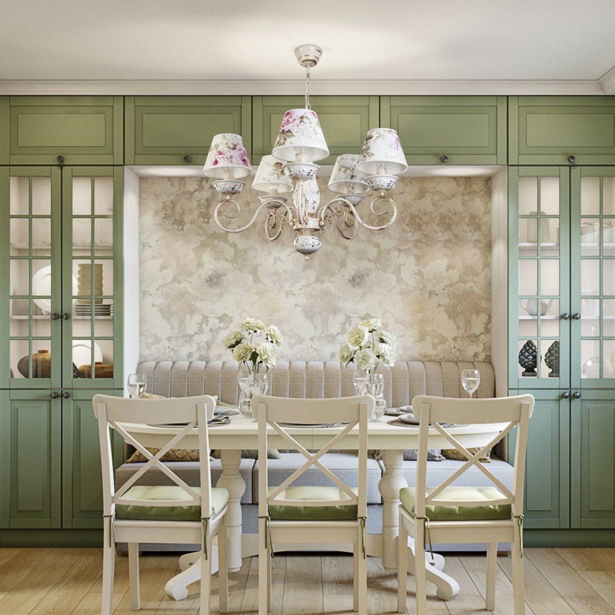 Кухня Прованс зеленая Лорен