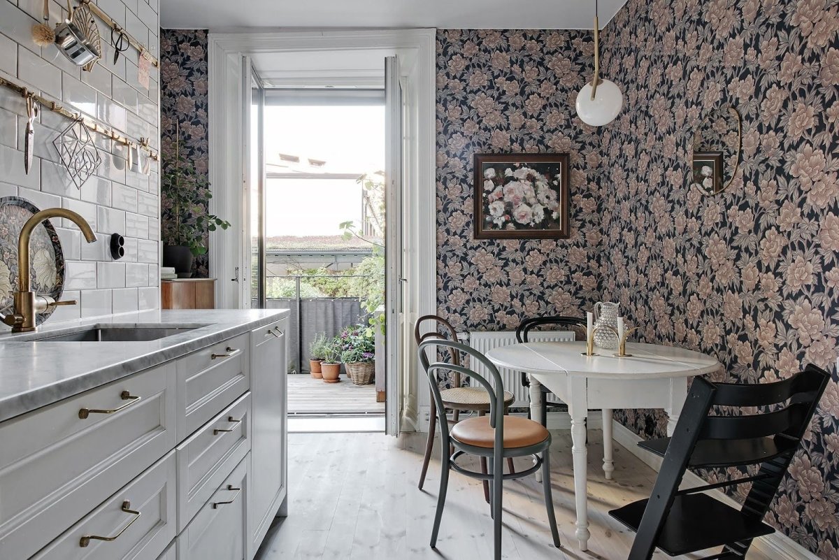 Модные обои для кухни