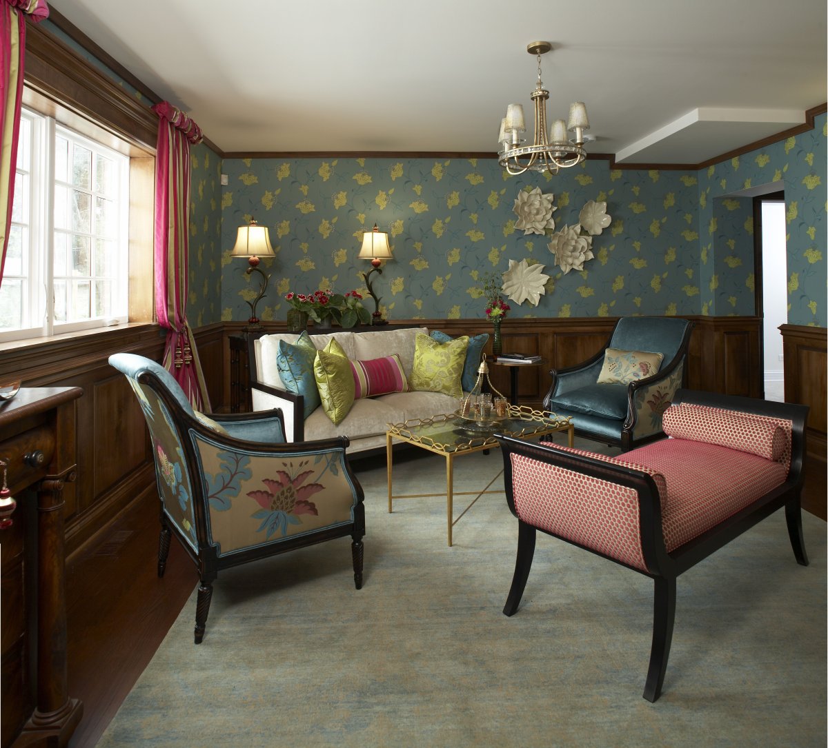 Обои в английском стиле