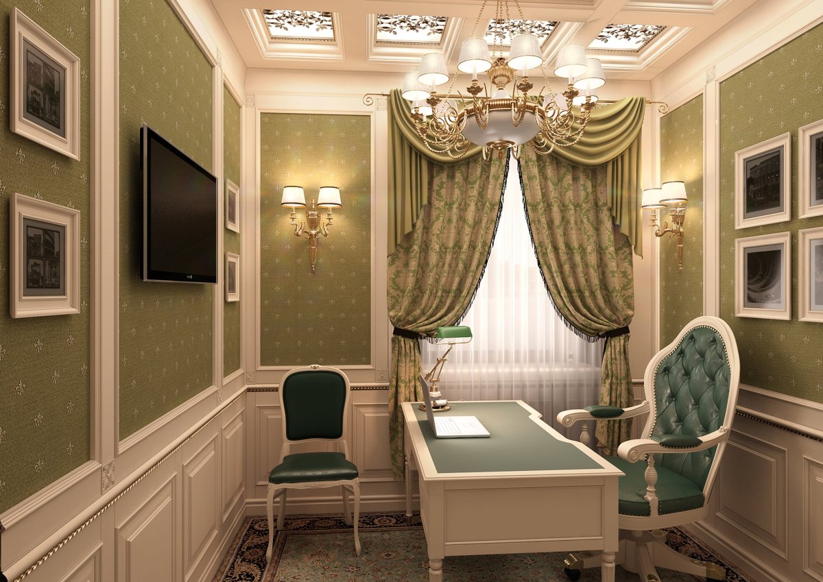 Рабочий кабинет в классическом стиле