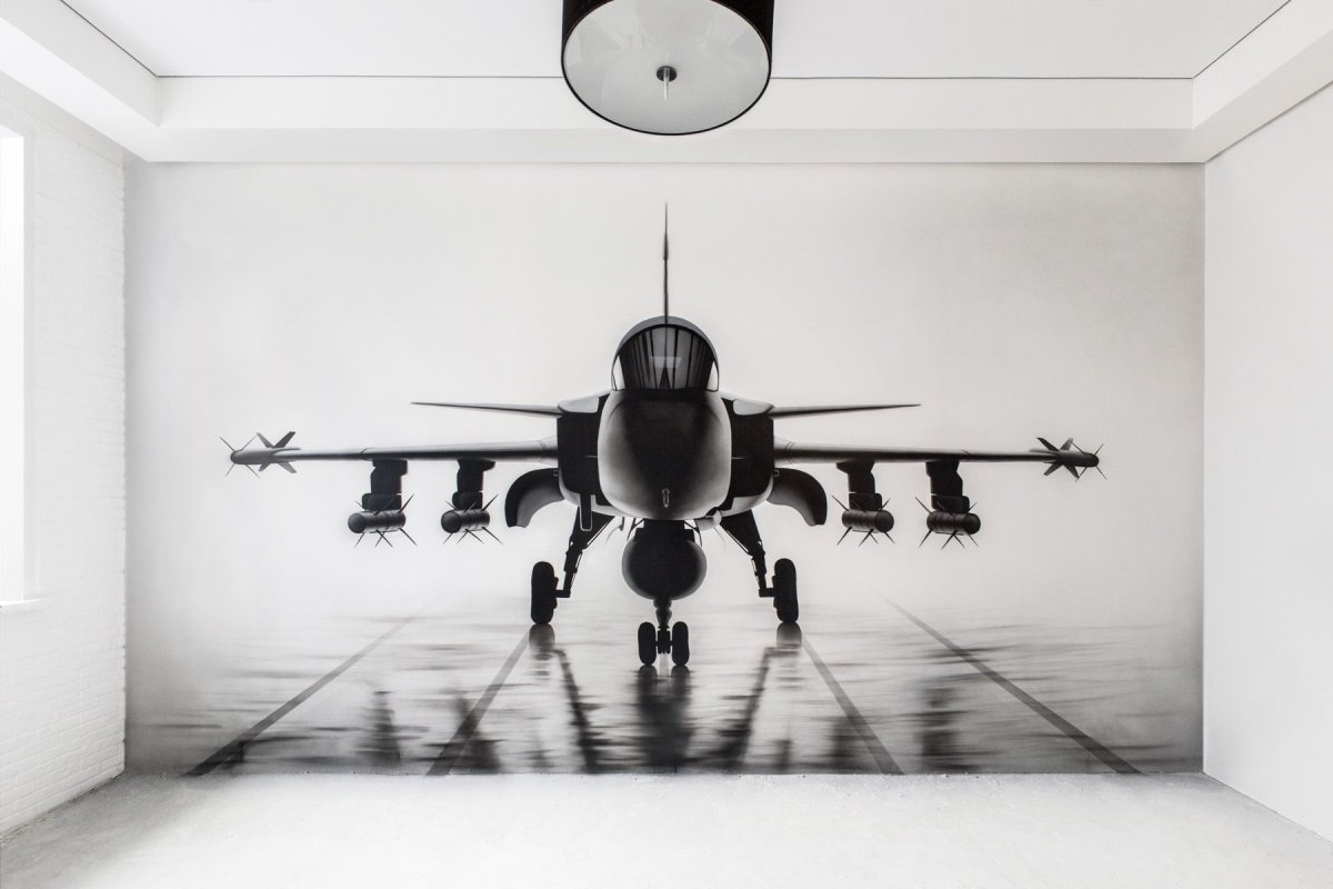 Фотообои самолет в интерьере