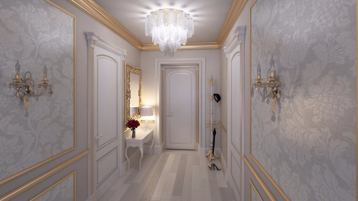 Декоративная штукатурка с молдингами