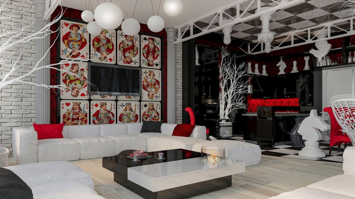 Авангард декор зала