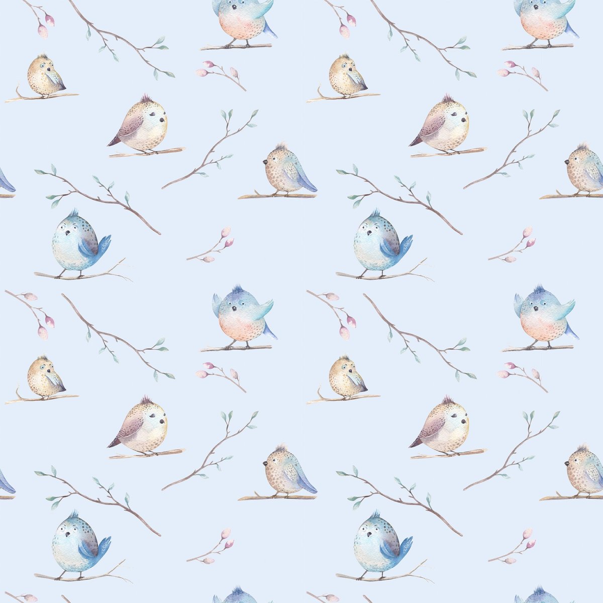 Шведские обои с птичками