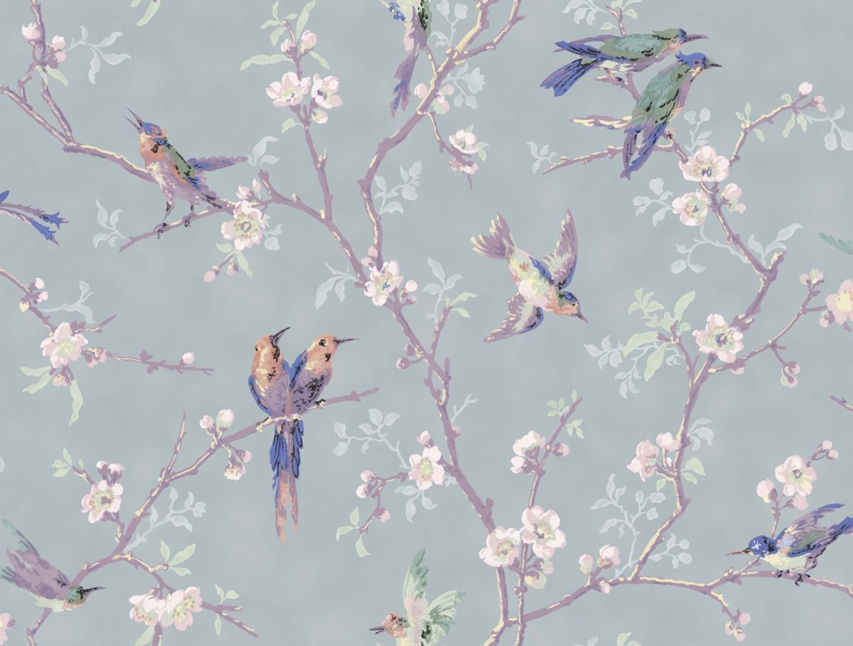 Обои на стену шелкография птицы