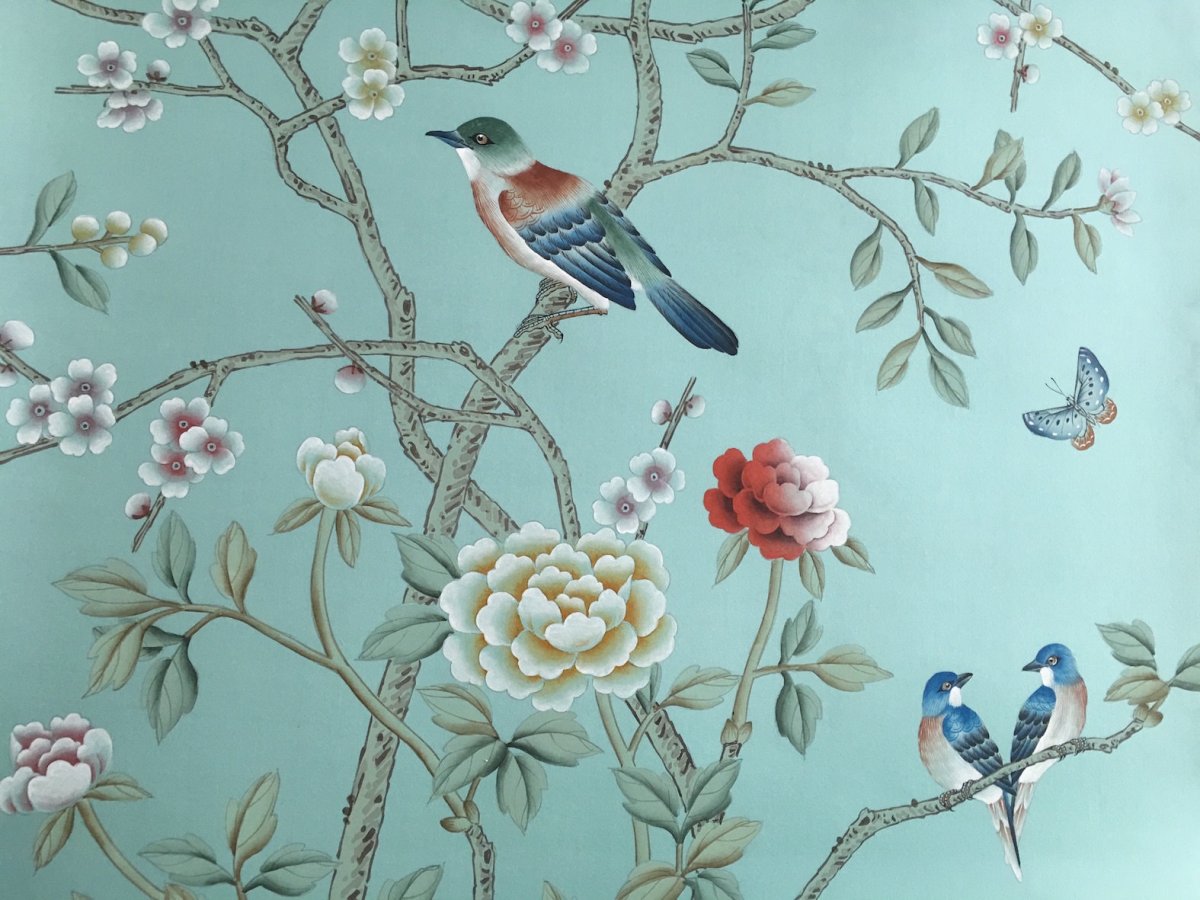 Шинуазри пионы