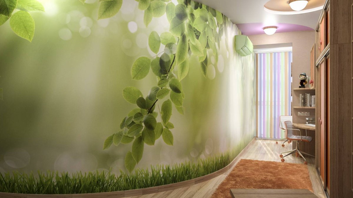 Фотообои в маленькой комнате