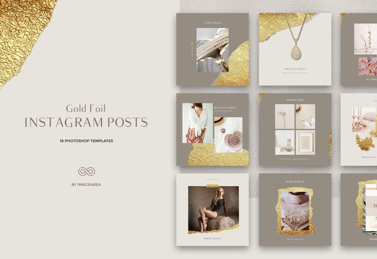 Инстаграмм шаблоны золото