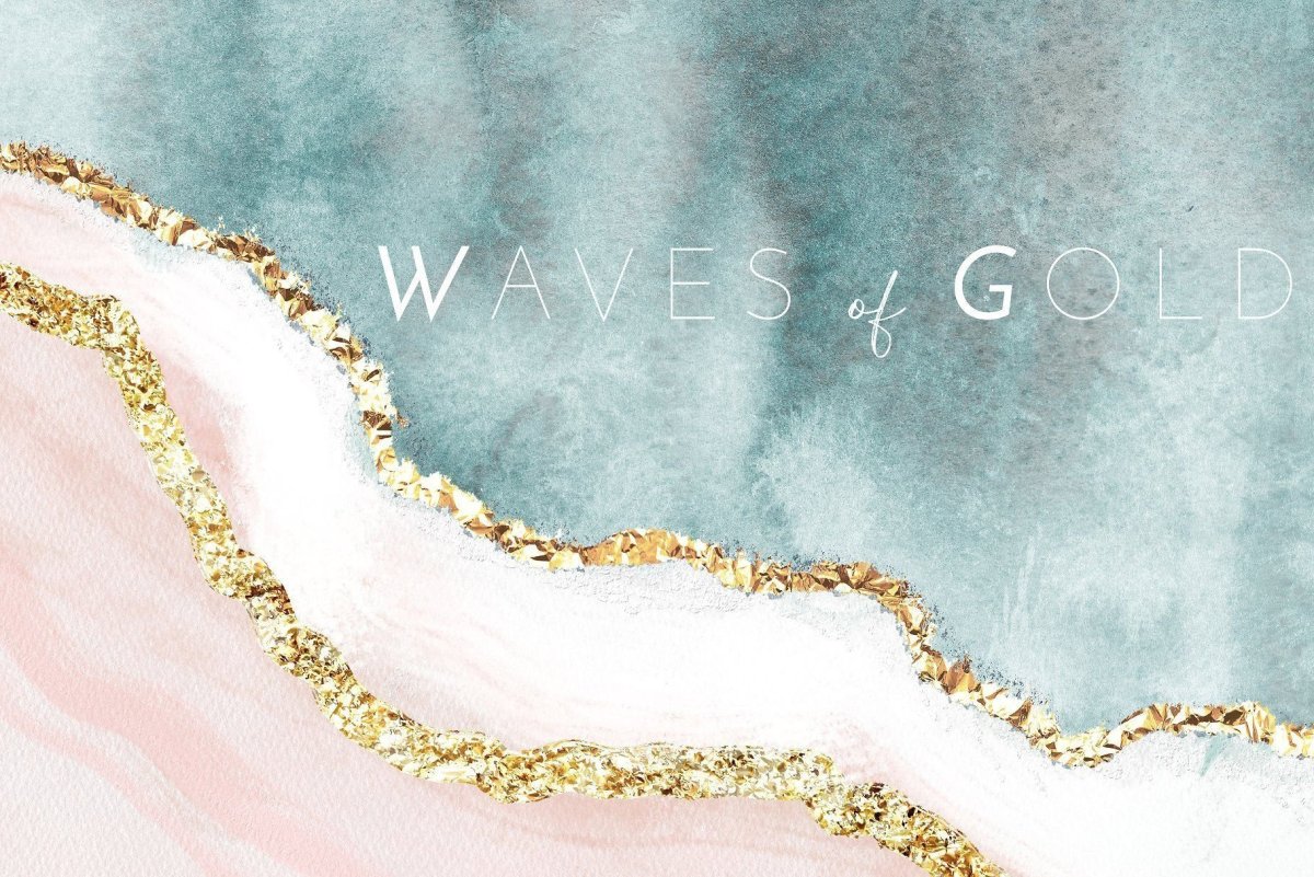 Акварельный фон с золотом