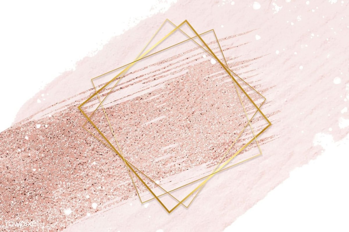 Рамка золото с блестками