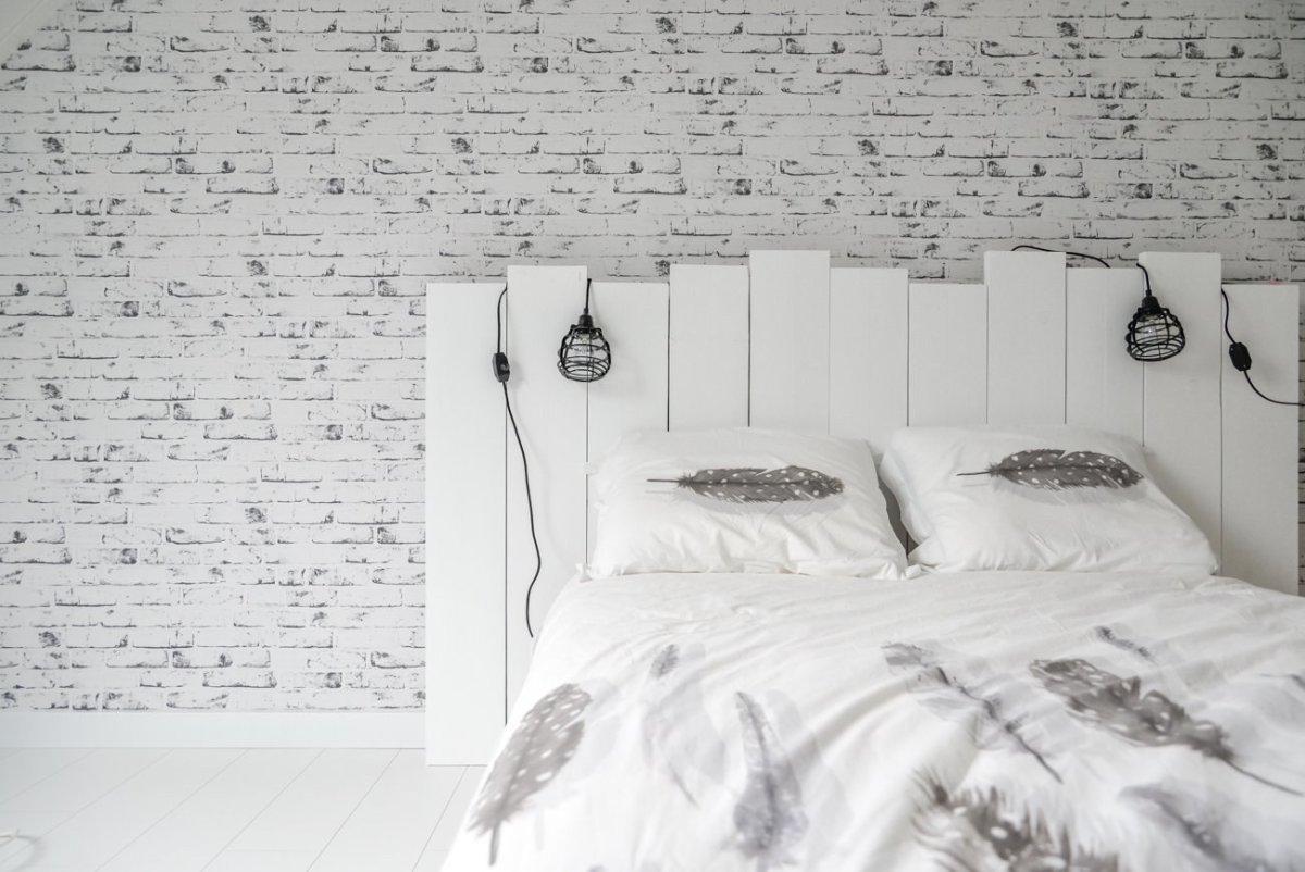 Обои белые кирпичики