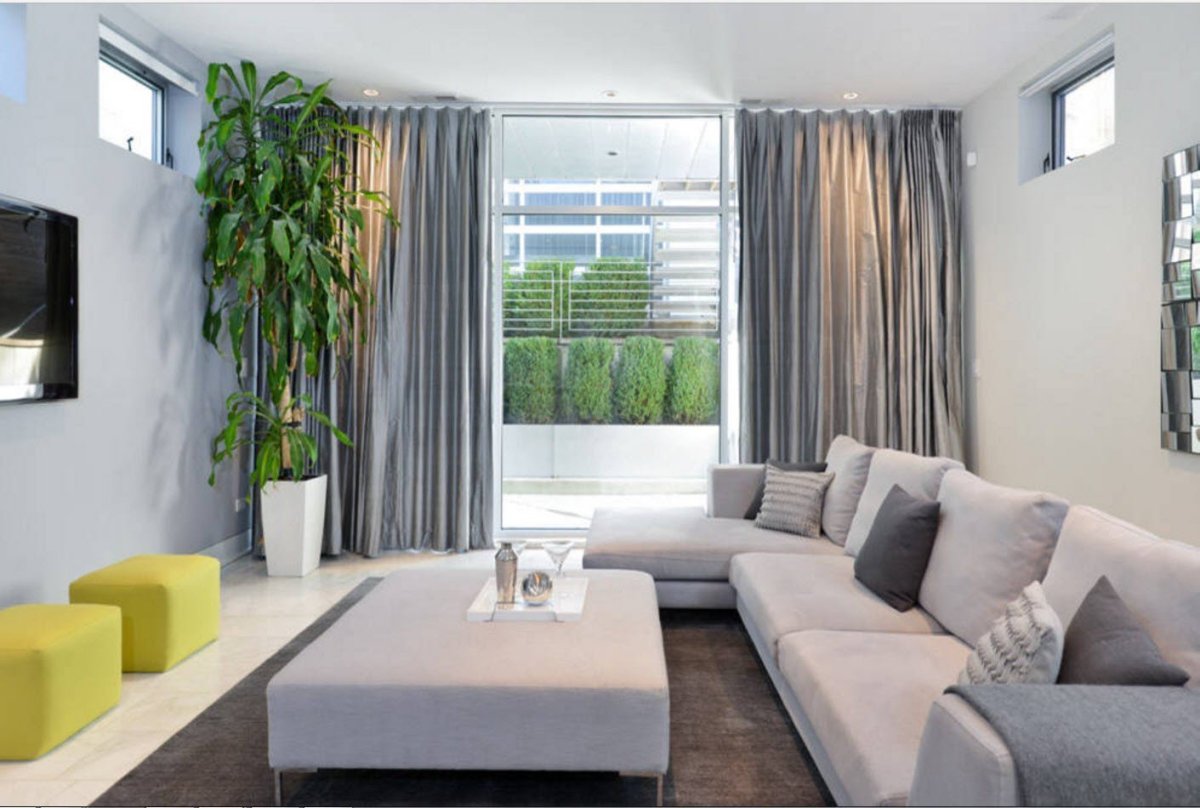 Шторы в серую гостиную