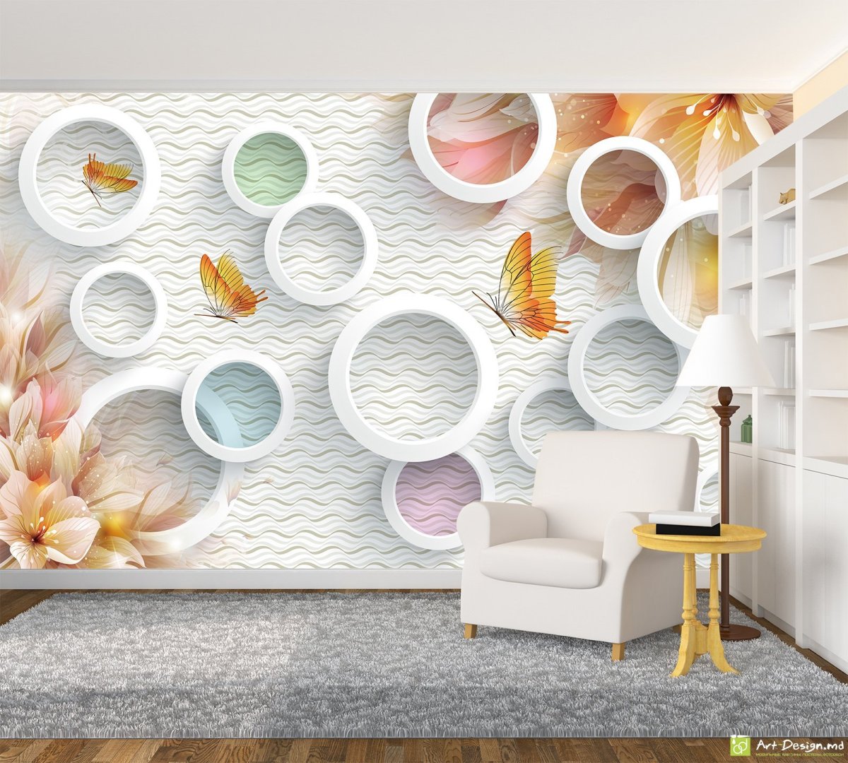 Фотообои 3d в интерьере