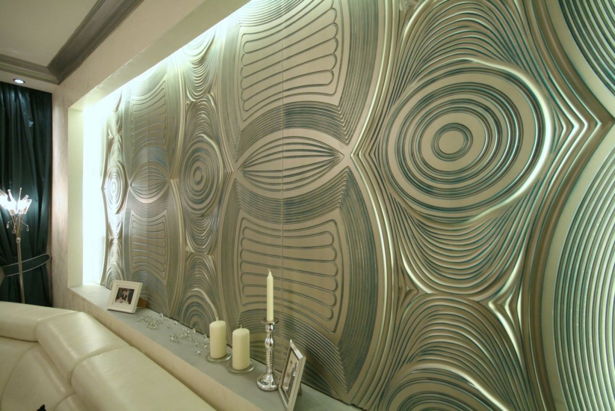 Узоры выпуклые на стенах