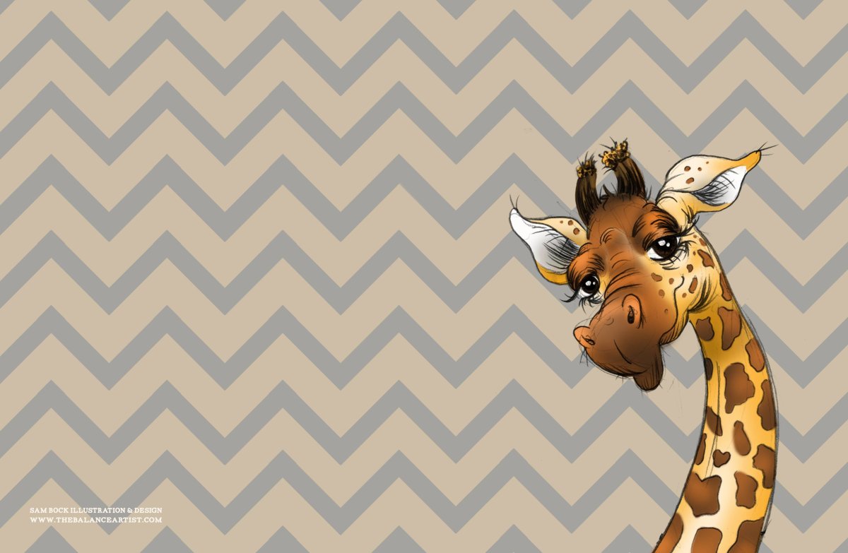 Жираф мультяшный