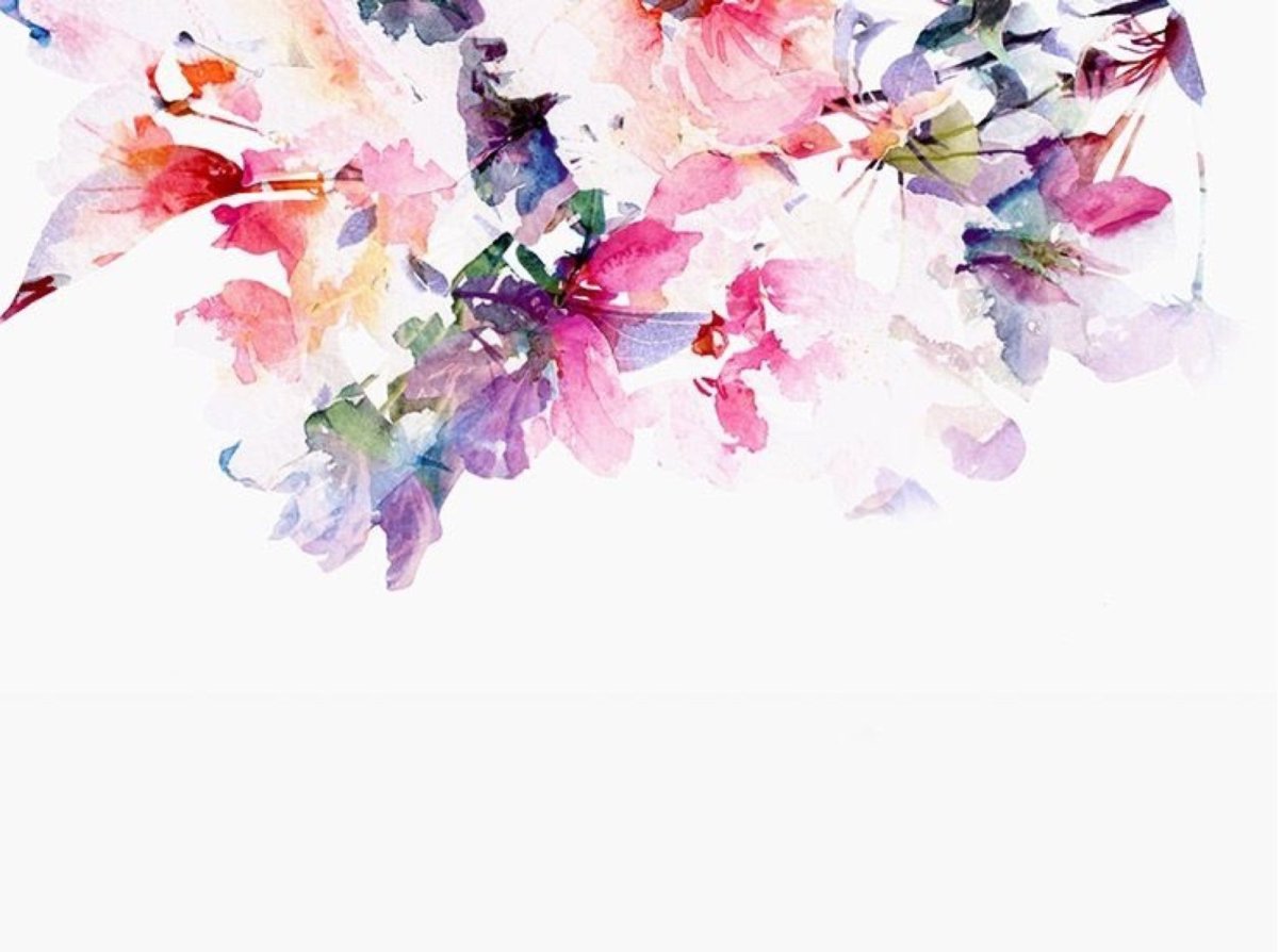 Фон с цветами акварель для визитки